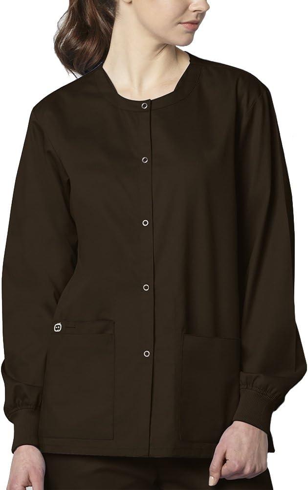 imageWonderWink womens Snap Front JacketChocolate