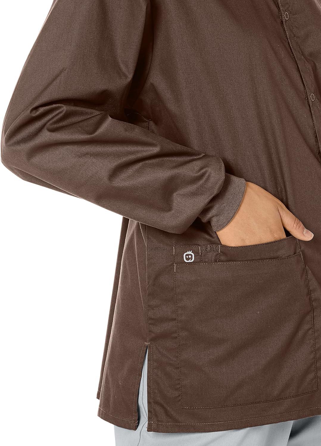 imageWonderWink womens Snap Front JacketChocolate