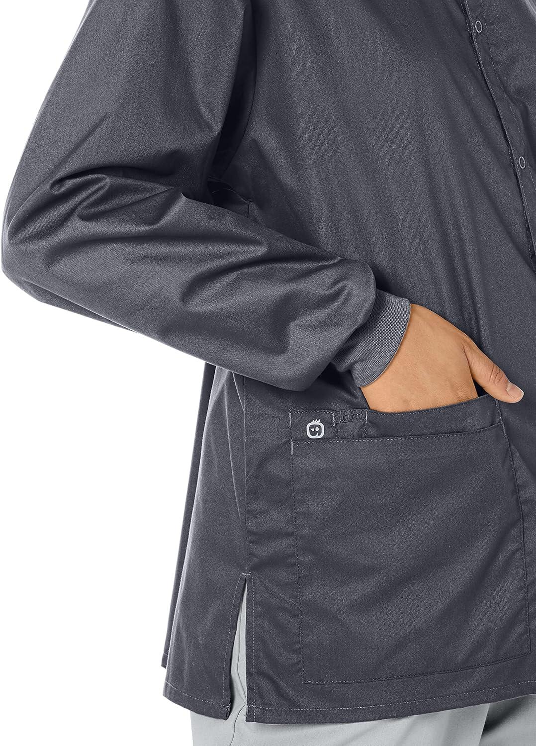 imageWonderWink womens Snap Front JacketPewter