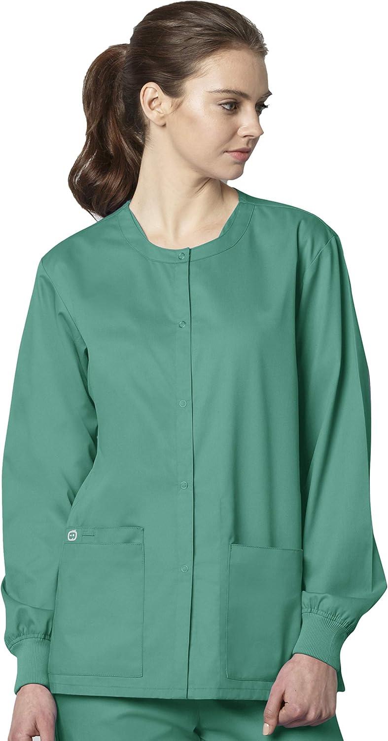 imageWonderWink womens Snap Front JacketSurgical Green