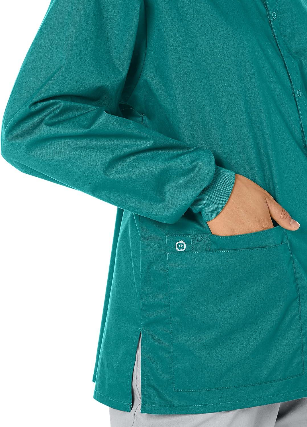 imageWonderWink womens Snap Front JacketTeal Blue