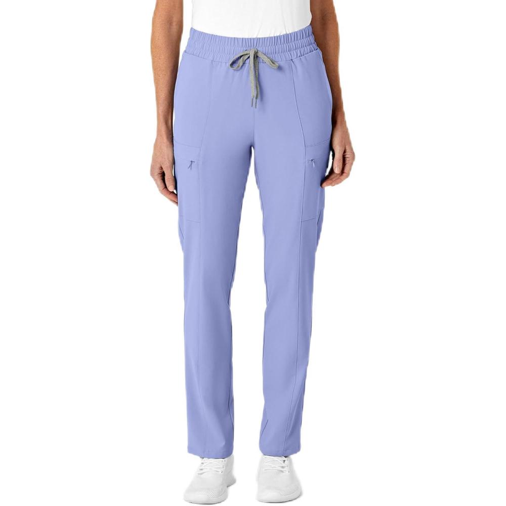imageRenew Womens High Waist Slim Leg Scrub PantCeil Blue