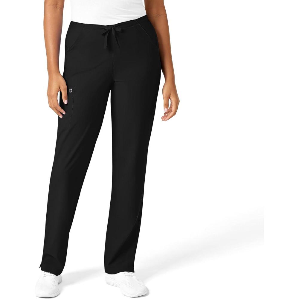 imageWonderWink Petite Womens Drawstring PantBlack