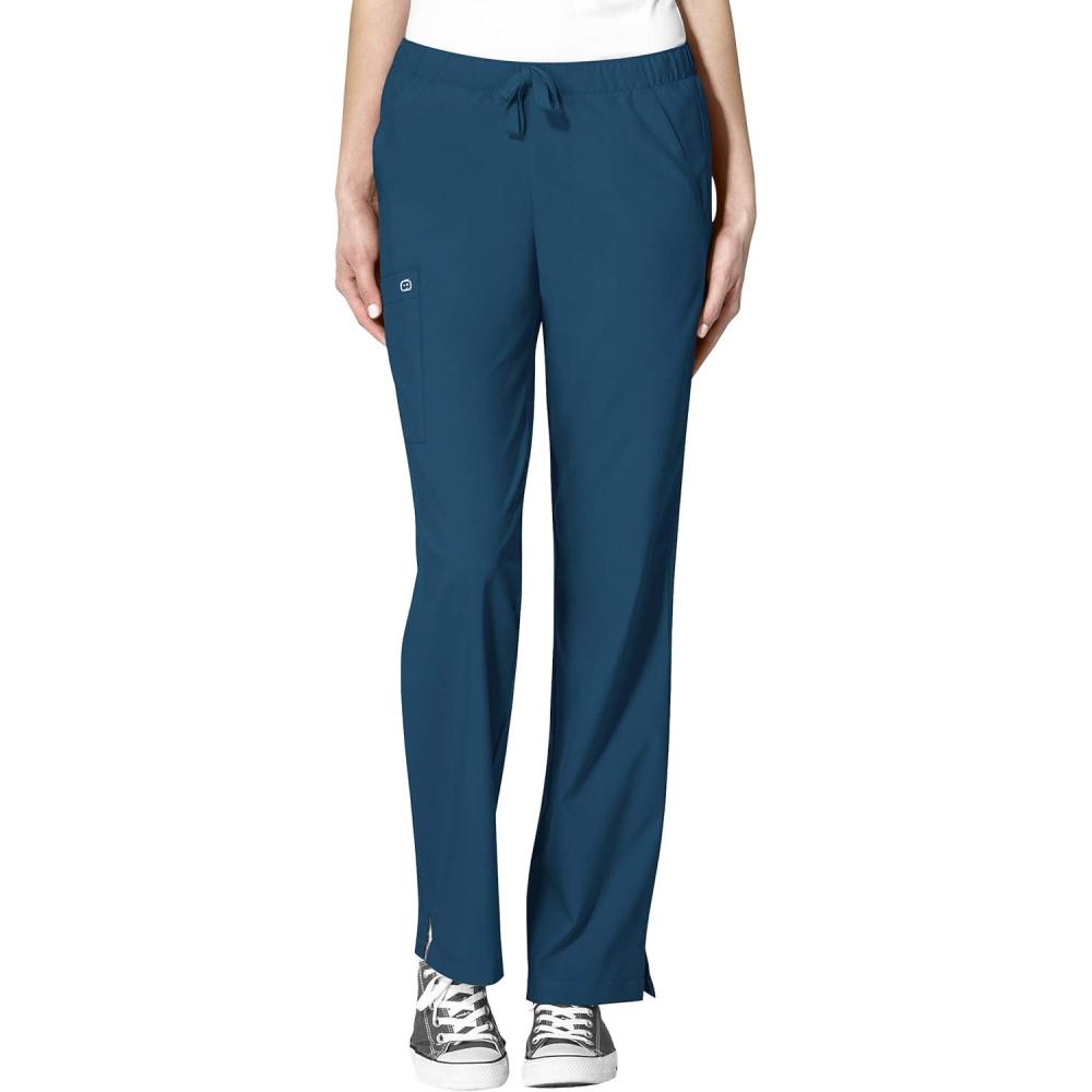 imageWonderWink Petite Womens Drawstring PantCaribbean Blue