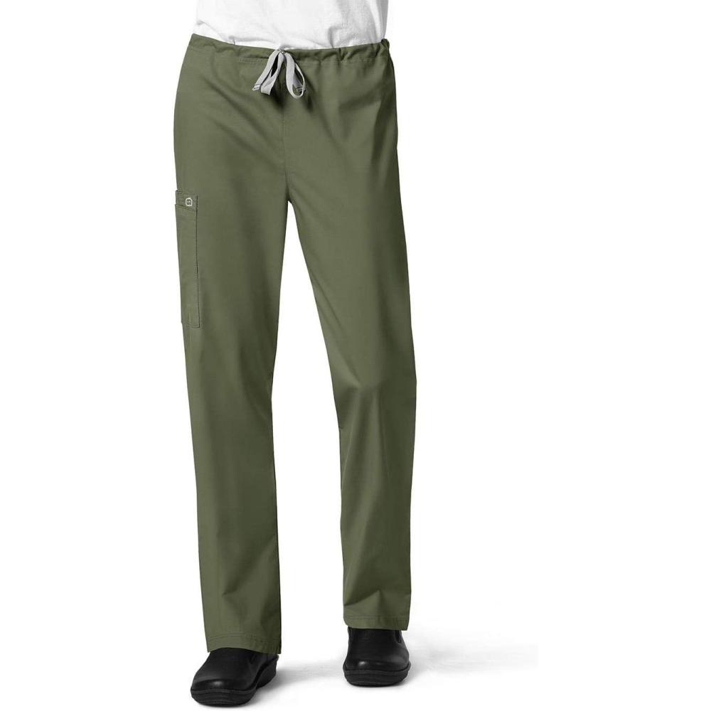 imageWonderWink UnisexAdult Drawstring Cargo PantOlive