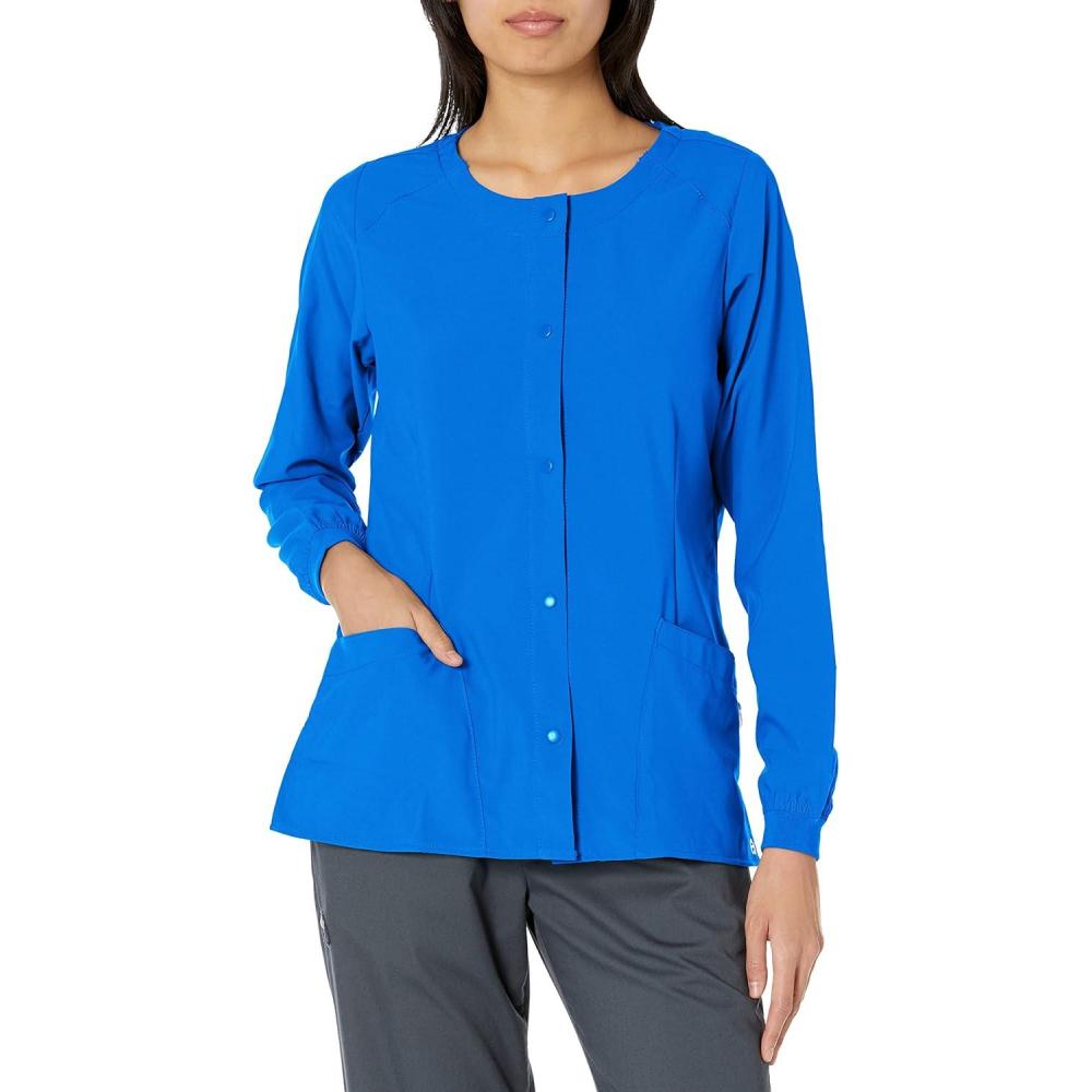 imageWonderWink Womens Crew Neck Warm Up JacketRoyal