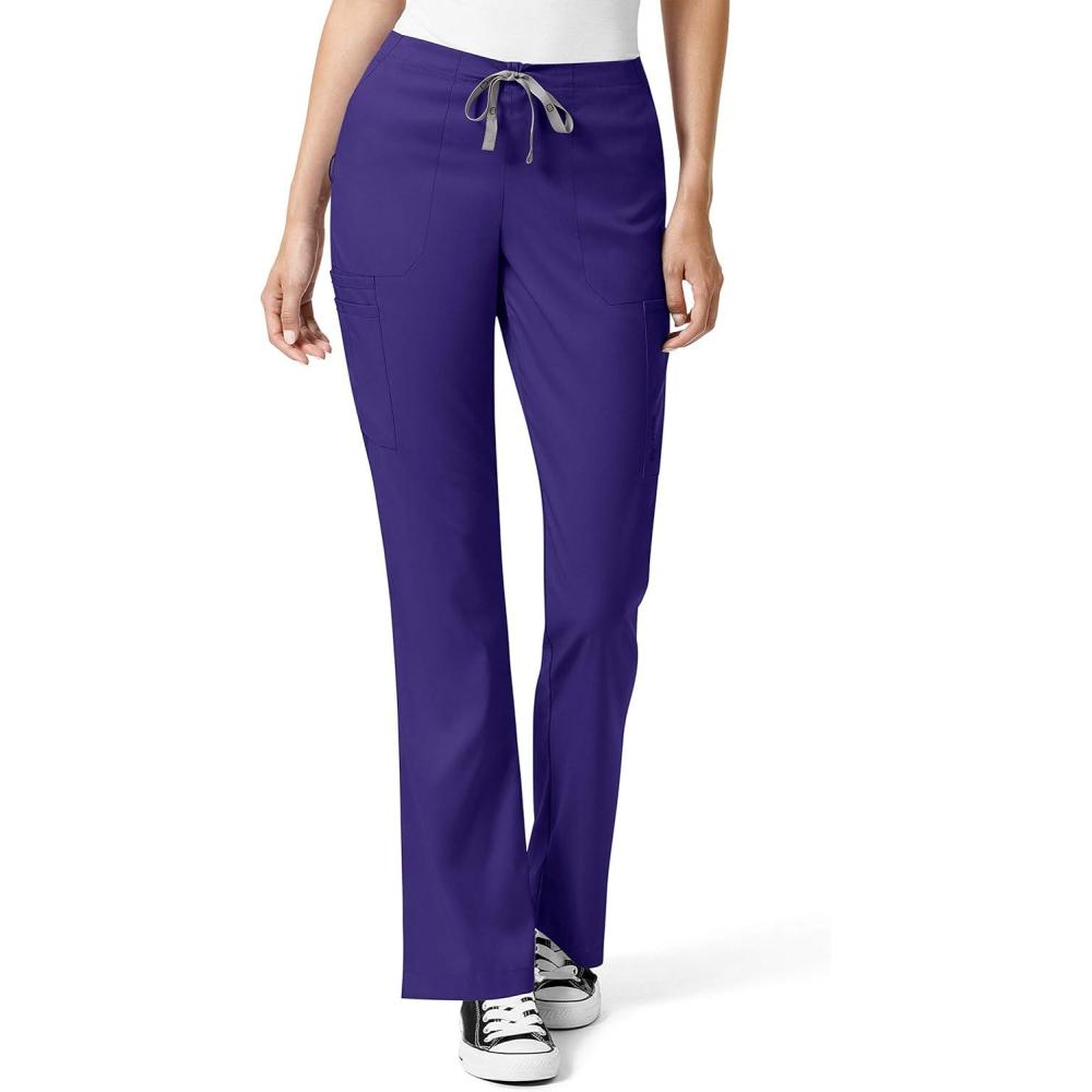imageWonderWink Womens Moderate Flare Leg Cargo PantGrape