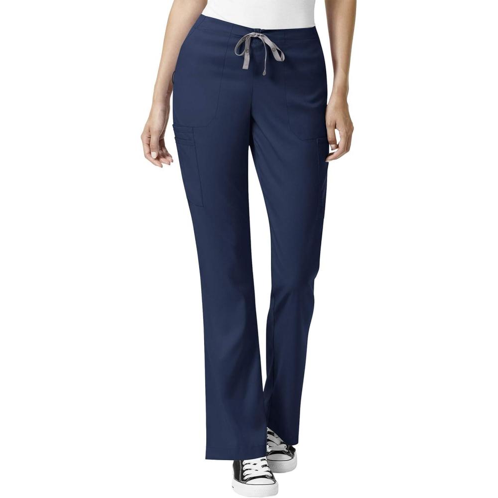 imageWonderWink Womens Moderate Flare Leg Cargo PantNavy