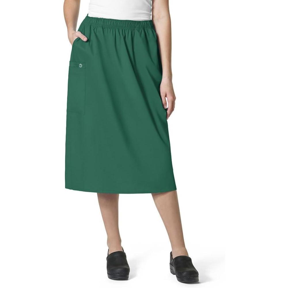 imageWonderWink Womens PlusSize Wonderwork Plus Pullon Cargo Scrub SkirtHunter