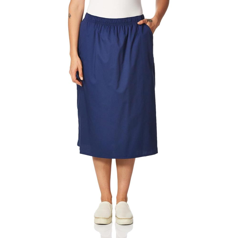 imageWonderWink Womens PlusSize Wonderwork Plus Pullon Cargo Scrub SkirtNavy