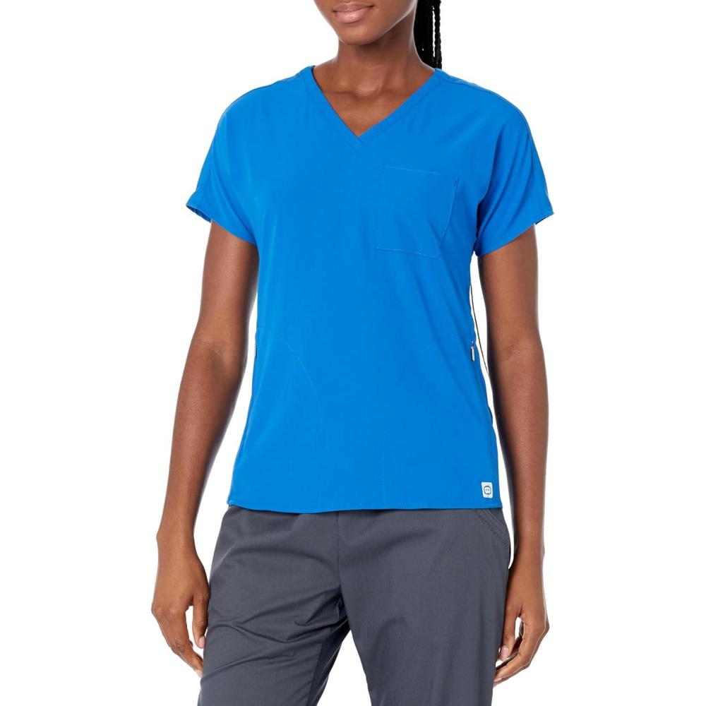 imageWonderWink Womens Womens Dolman 3 Pocket Scrub TopMedical Scrubs ShirtRoyal