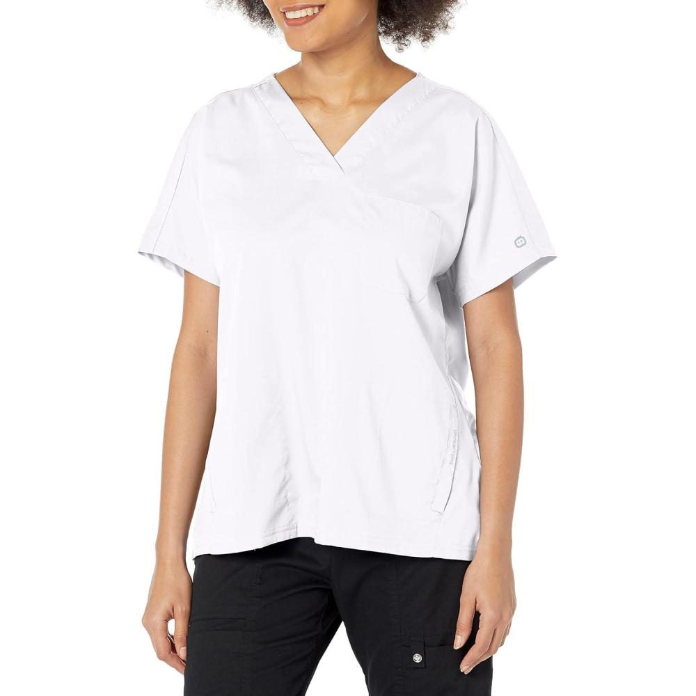 imageWonderWink Womens Womens Dolman Scrub TopWhite