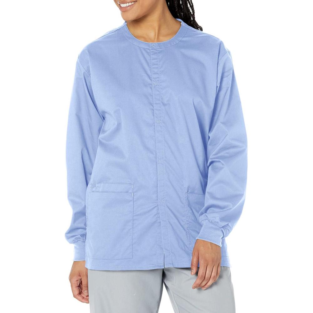 imageWonderWink womens Snap Front JacketCeil Blue