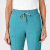 Renew Women’s High Waist Slim Leg Scrub Pant(Teal Blue)