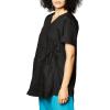 Wink WonderWORK Scrubs for Maternity Mock Wrap Scrub Tops(Black)