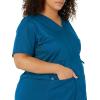 Wink WonderWORK Scrubs for Maternity Mock Wrap Scrub Tops(Caribbean)