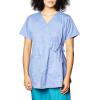 Wink WonderWORK Scrubs for Maternity Mock Wrap Scrub Tops(Ceil Blue)