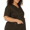 Wink WonderWORK Scrubs for Maternity Mock Wrap Scrub Tops(Chocolate)
