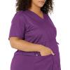 Wink WonderWORK Scrubs for Maternity Mock Wrap Scrub Tops(Eggplant)