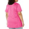 Wink WonderWORK Scrubs for Maternity Mock Wrap Scrub Tops(Fuchsia)
