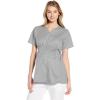 Wink WonderWORK Scrubs for Maternity Mock Wrap Scrub Tops(Grey)