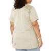Wink WonderWORK Scrubs for Maternity Mock Wrap Scrub Tops(Khaki)