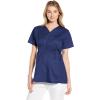 Wink WonderWORK Scrubs for Maternity Mock Wrap Scrub Tops(Navy)