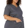 Wink WonderWORK Scrubs for Maternity Mock Wrap Scrub Tops(Pewter)