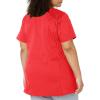 Wink WonderWORK Scrubs for Maternity Mock Wrap Scrub Tops(Red)