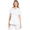 Wink WonderWORK Scrubs for Maternity Mock Wrap Scrub Tops(White)