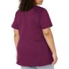Wink WonderWORK Scrubs for Maternity Mock Wrap Scrub Tops(Wine)