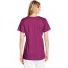 Wink WonderWORK Scrubs for Maternity Mock Wrap Scrub Tops(Wine)