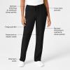 WonderWink Petite Women’s Drawstring Pant(Black)