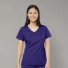 WonderWink Womens 4-Pocket Mock Wrap Top(Grape)
