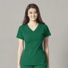 WonderWink Womens Flex Back V-Neck Top(Hunter)