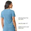 WonderWink Womens Mandarin Collar Tuck-in Top(Bay Blue)