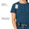WonderWink Womens Mandarin Collar Tuck-in Top(Caribbean)