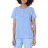 WonderWink Womens Mandarin Collar Tuck-in Top(Ceil Blue)