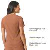WonderWink Womens Mandarin Collar Tuck-in Top(Clay)
