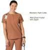 WonderWink Womens Mandarin Collar Tuck-in Top(Clay)