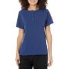 WonderWink Womens Mandarin Collar Tuck-in Top(Navy)