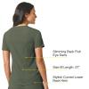 WonderWink Womens Mandarin Collar Tuck-in Top(Olive)