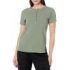 WonderWink Womens Mandarin Collar Tuck-in Top(Olive)