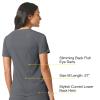 WonderWink Womens Mandarin Collar Tuck-in Top(Pewter)