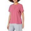 WonderWink Womens Mandarin Collar Tuck-in Top(Rosebud)