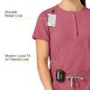 WonderWink Womens Mandarin Collar Tuck-in Top(Rosebud)