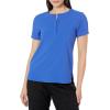 WonderWink Womens Mandarin Collar Tuck-in Top(Royal)