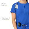 WonderWink Womens Mandarin Collar Tuck-in Top(Royal)
