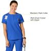 WonderWink Womens Mandarin Collar Tuck-in Top(Royal)