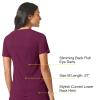 WonderWink Womens Mandarin Collar Tuck-in Top(Wine)